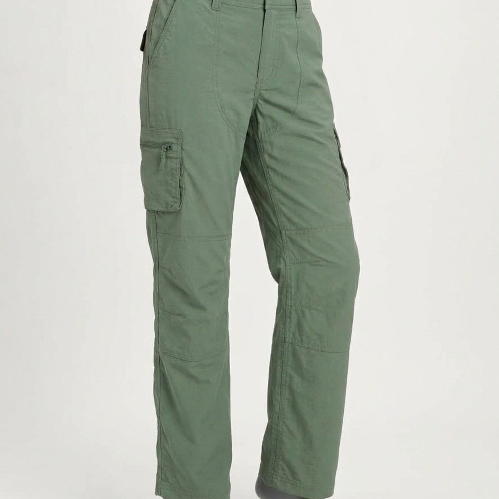 Duluth Trading Co Dry on the Fly Cargo Pants Green 14x29 Nylon Spandex Stretch